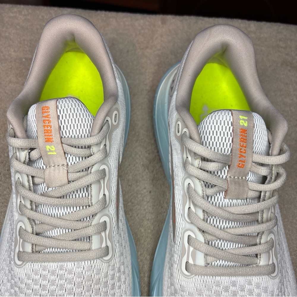 Brooks Women’s Glycerin 21 1204081B195 White Running Shoes Sneakers Size 10 B - Picture 6 of 9